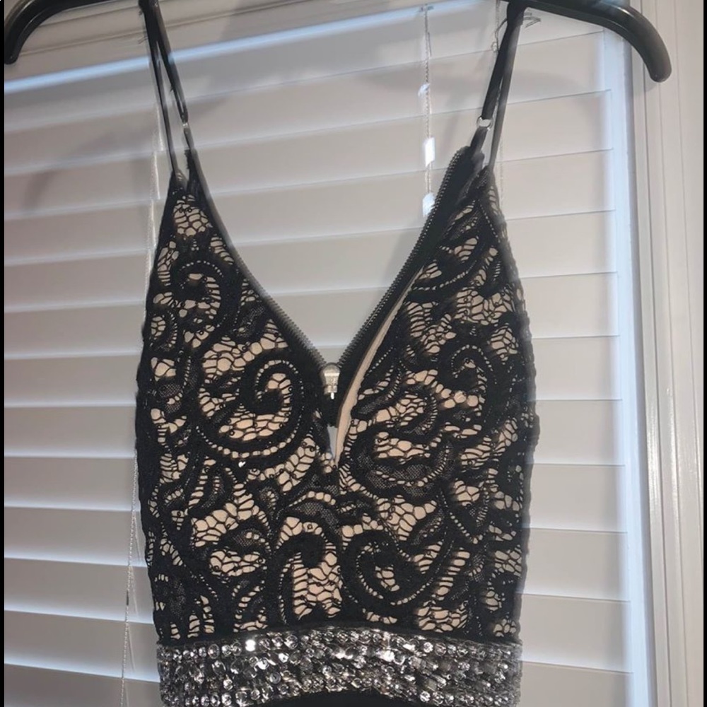 Black ball gown